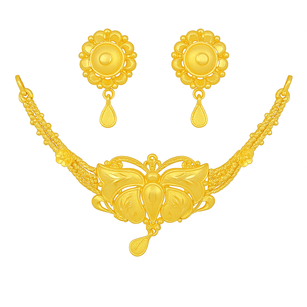 BUTTERFLY CHOKER NECKLACE SET
